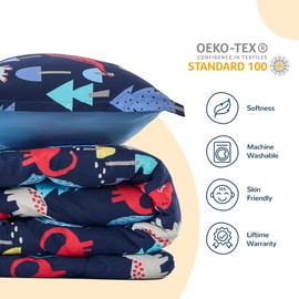 SLEEP ZONE Kids Bedding Twin Comforter Set - Cute Printed for Boys, Girls, Teens, Super Soft, Fade Resistant (Dinosaur Land, Twin)