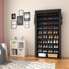 ROJASOP 10 Tier Shoe Rack with Covers,Large Capacity Stackable Tall