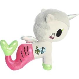 Aurora® Enchanting ©Tokidoki Mermicorno Deejay Stuffed Animal - Bright & Colorful Design - Showpiece Plush - White 9.5 Inches