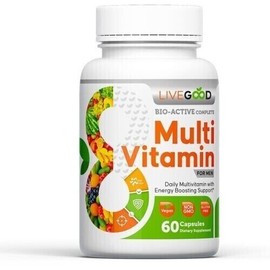 LiveGood (1)Bottle Bio-Active Complete Multi-Vitamin For Men 60 Capsules