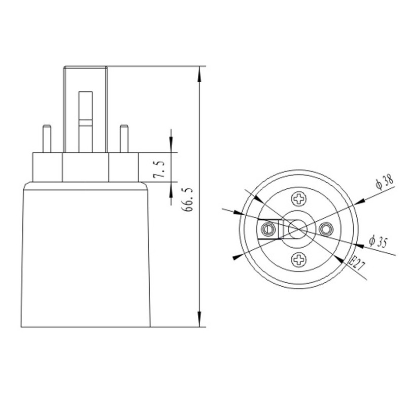 G23 to E27/E26 2-Pin Light Sockets Adapter, Light Bulb Socket,