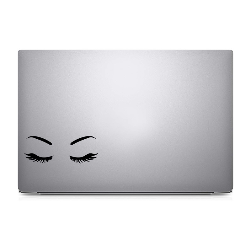 World Design Eyelashes Girl Face Notebook Car Laptop 5.5" (Black)