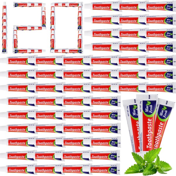 Dimsile 120 Pcs 0.85oz Mini Toothpaste Bulk Regular Toothpaste Clean