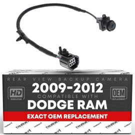 Rear View Backup Camera - Compatible with 2009-2012 Dodge Ram 1500, 2500, 3500 - Reverse Park Assist Camera Replacement - OEM 56054164AD, 590-078