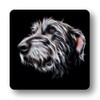 Fractal Artworks Irish Wolfhound Coaster with Fractal Art Design #1-3.