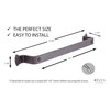 RTZEN Matte Black Hand Towel Holder for Bathroom - Handcrafted