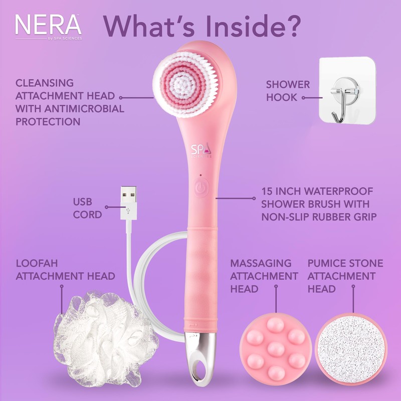 Spa Sciences - NERA - 4-in-1 Shower/Bath Body Brush for