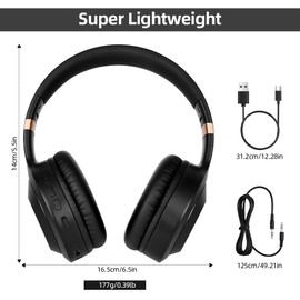 AXFEE ANC kabellose kopfhörer, Over Ear kopfhörer, kabellos Bluetooth mit Active Noise Cancelling 45h Spielzeit im ANC-Modus, Mikro, Hi-Res Audio, Bluetooth 5.4, Duale Verbindung(Schwarz)