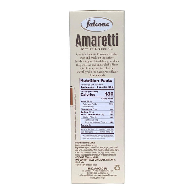 Falcone Soft Amaretti Agli Agrumi 170g - Pack of 3