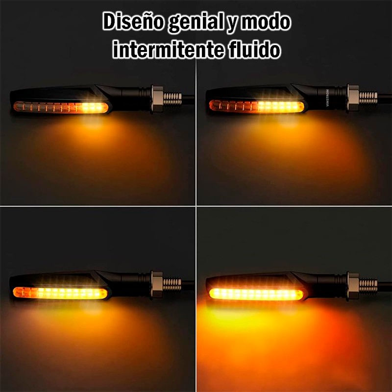 Set 4 Piezas De Luces Direccionales Intermitentes LED Para Moto