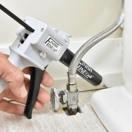 Finish Line Caulk Acrylic Urethane Elastomeric Sealant and Precision Hand Dispenser. Includes One Dispenser and Two 55 - mL / 1.86 fl Tubes Sealant with Precision Caulking Tips.. (Off White)