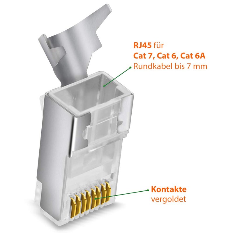 UC-Express 20x CAT7 CAT6 CAT6A Network Connector RJ45 Network Connector
