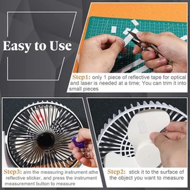 Tachometer Reflective Tapes, Reusable 50 Pcs Waterproof Flexible Sun Strong Adhesion Tachometer Tapes Strips for Rangefinder