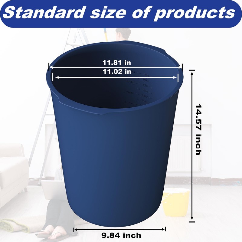 5 Gallon Reusable Bucket Liner, Leakproof Concrete Tools Durable Silicone
