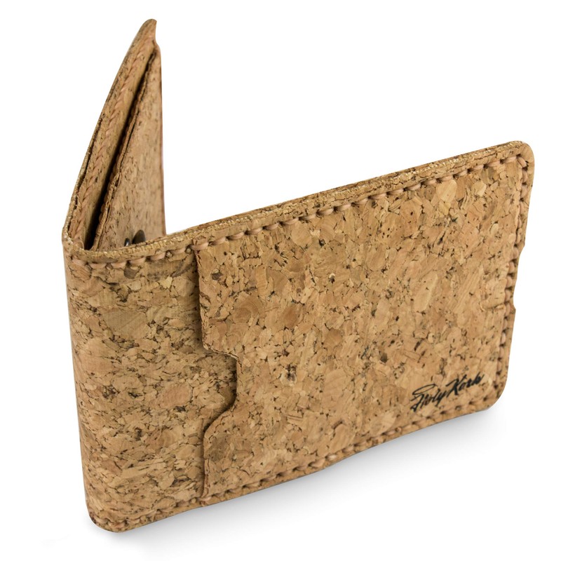 HolyKork Slim Vegan Cork Wallet, 5 Card Slots, Coin Pocket