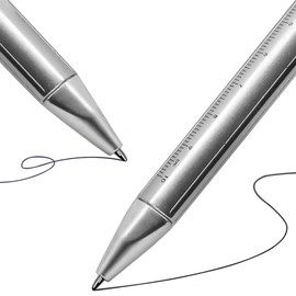 Multifunctional Measuring Ruler Ballpoint Pen 2 Colors Set of 2 with Scale