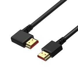 BOOC Straight Left Bend HDMI Elbow HD Video Cable 2.1 4K Computer Monitor (1m)