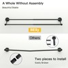 BESy Adjustable 16-26 Inches Double Bath Towel Bar for Bathroom