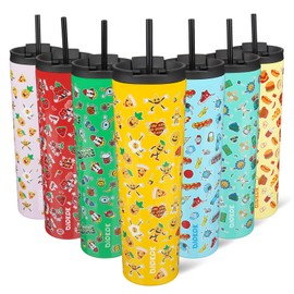 BJPKPK 18-34oz Insulated Stainless Steel Tumbler Cup with Lid and Straw