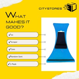 Citystores® Ice Scraper Plastic (Random Colour Sent) Durable Winter Car Windscreen Snow & Ice Removal Tool Compact, Portable & Easy-to-Use For Frost, Snow, And Ice Removal