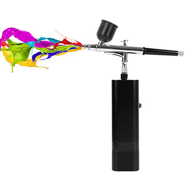 Airbrush Kit 32PSI High Pressure Adjustable Airflow 0.3mm Nozzle Rechargeable