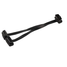 Futheda OBD-II OBD2 16-poliges Splitter-Y-Verlängerungskabel – 1 Stecker auf 2 Buchsen, OBD2 Auto-Diagnose-Verlängerungskabel – 16-poliges Kabel mit flachem Nudelkabel, 30 cm