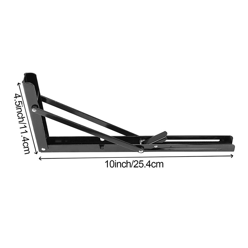 ZOENHOU 4PCS 10 Inch Folding Shelf Brackets, 176lbs Heavy Duty