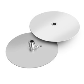 304 Stainless Steel Rotisserie Discs 2 Pack - Grill Accessories Fits 3/8" Hexagon, 3/8" or 5/16" Square Spit Rods, Compatible with Most Charcoal Grills, for Outdoor BBQ