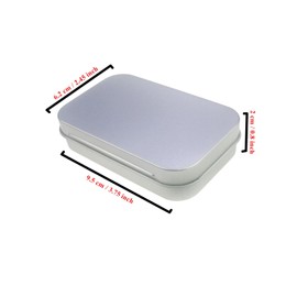 LJY 22 Pieces Rectangular Metal Empty Hinged Tins Containers Basic Necessities Home Storage Organizer Mini Box Set (95 x 62 x 20 mm)