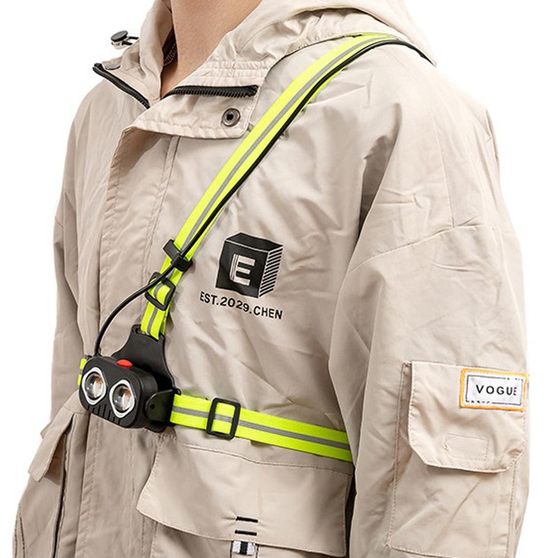 Chest Running Light LED Rechargeable Chest Light Back Warning Light