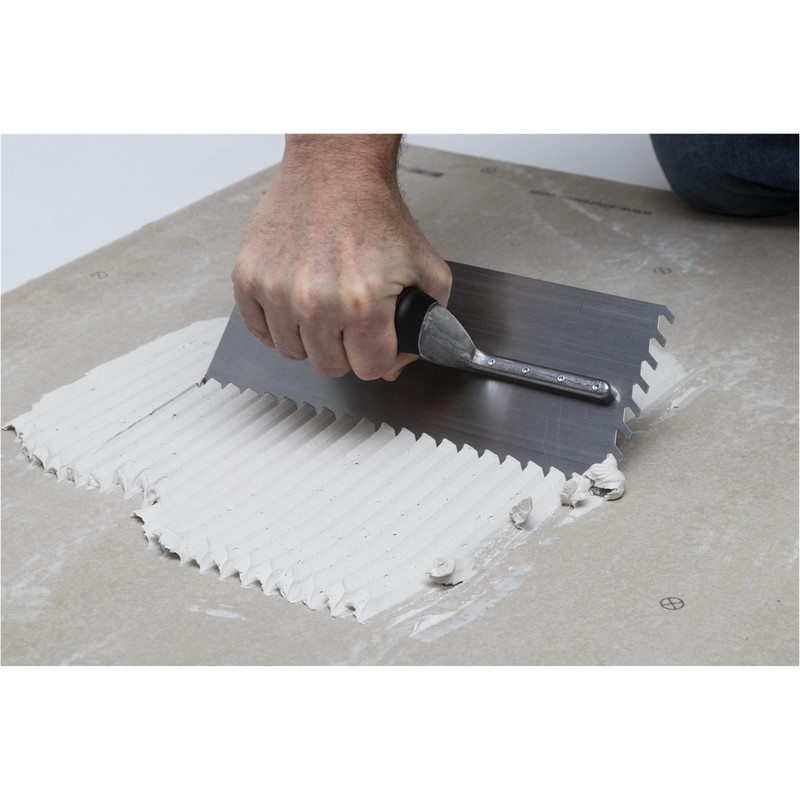 MARSHALLTOWN LayFlat Notch Trowel, 11x4 1/2 Inch, 3/8 Inch Notches,