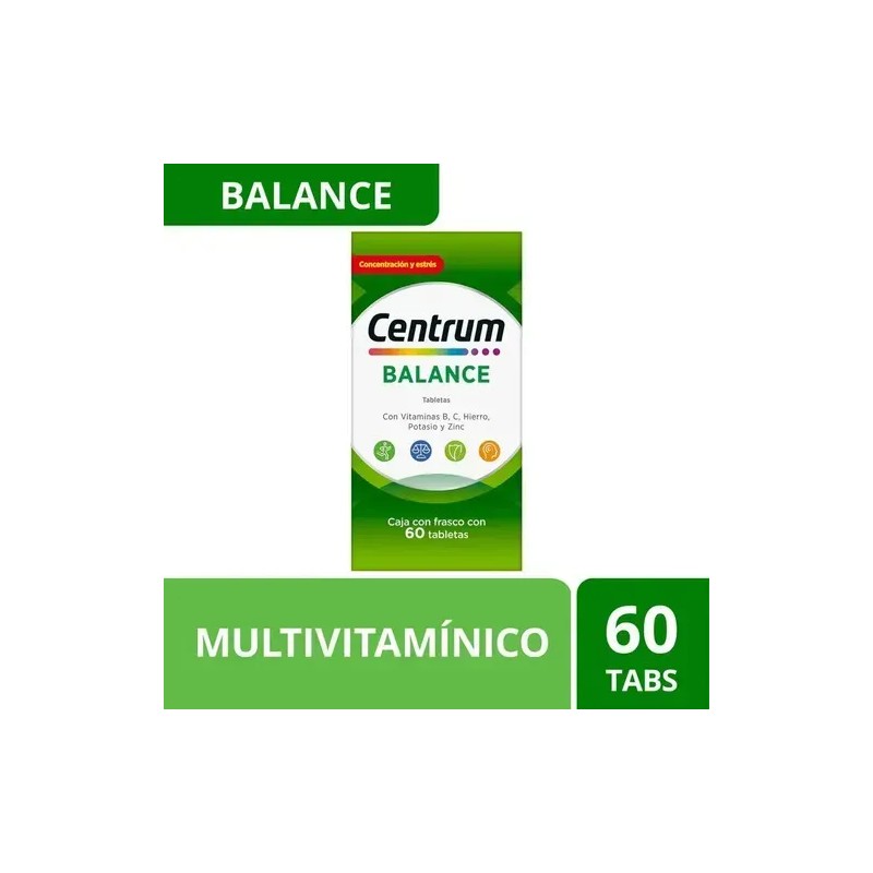 Multivitamínico Centrum Balance Con Vitamina B Vitamina C Hierro Potasio