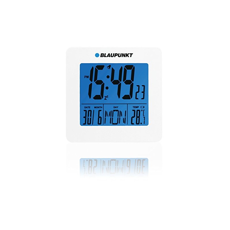 Blaupunkt CL02WH Alarm Clock with LCD Display Thermometer Date Clock