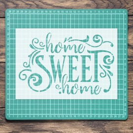 Vintage Shabby Chic Home Sweet Stencil: Mylar Airbrush Wall Art Painting Crafts -A5 Stencil - Design Size (166 x 108 mm)