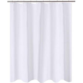 RV Shower Curtain or Liner Fabric, 60 x 64 inches for Camper Size, Hotel Quality, Washable, White Bathroom Curtains with Grommets, 60x64Take a Bath