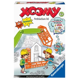 Ravensburger 18147 Menschen Xoomy Architecture Kit 18147 Creative Drawing and Painting for Children from 6 Years, Black