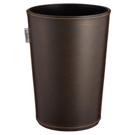 Asbel Leather Trash Can S "Leclerc Collection" 6L Brown