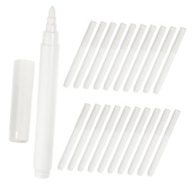 NUOBESTY 20pcs Erasable Liquid Chalk Markers for and Smooth Writing Pens for Projects Schools and Advertising Easy to Clean White Markers