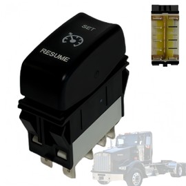 MEILICACY Cruise Control Rocker SwitchP27-1040-15 577.59626 Fit for Kenworth T800 W900 Compatible with Peterbilt 579 for Paccar P27104015 Set Resume