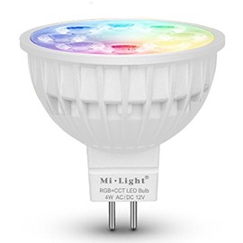 LIGHTEU®, 1 x 4 W GU5.3 / MR16 RGB + CCT LED Headlight WiFi LED Lamp RGB Colour + Warm White + Cool White Original Mi-light 4 Watt Dimmable Lamp