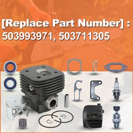 Mtanlo 58mm Cylinder Piston Kit For Husqvarna 395 395XP chainsaw 503993971, 503711305