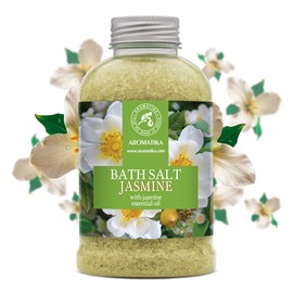 Bath Sea Salt Jasmine 21.16 Oz - Bath Salts with Jasmine Essential Oil for Bath Soak - Relaxing Bath - Body Care - Muscle Relaxation - Good Sleep - Aromatherapy Bath Salts - Flower Bath Salt