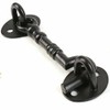 6 Inch Black Cabin Hook Fancy Cabin Hook & Eye
