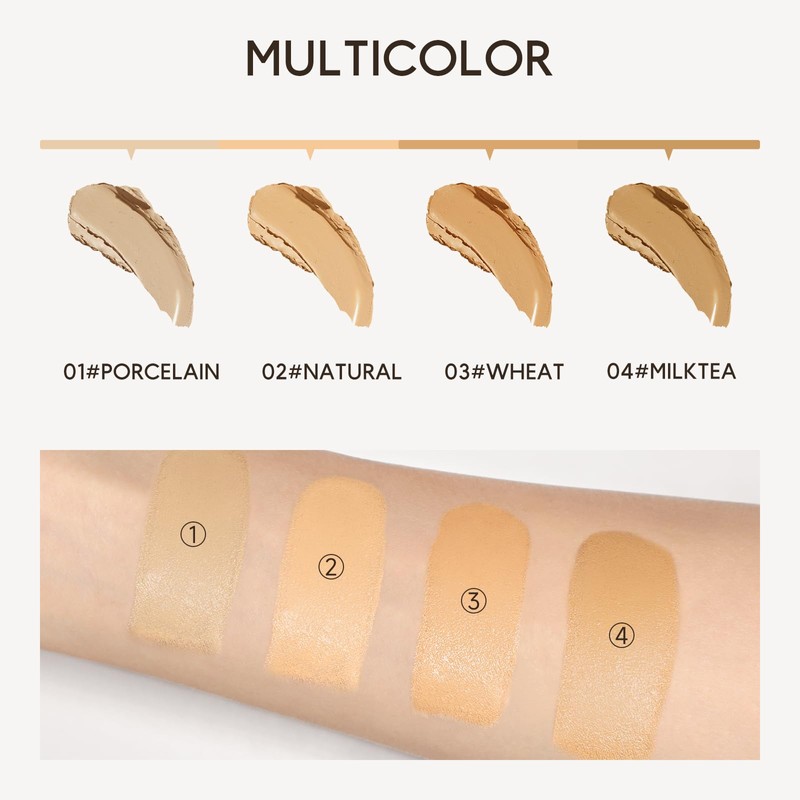 KISSIO Concealer Pencil,Under Eye Concealer,Cover Acne and Freckles,Brightener,Waterproof,Long-lasting,Cream,Makeup Pencil with