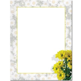 Daisy Border Letterhead Laser & Inkjet Printer Paper (100 Pack)
