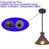 Screw Caps for Light Fixtures, Metal M4 Threaded Cap Nuts,