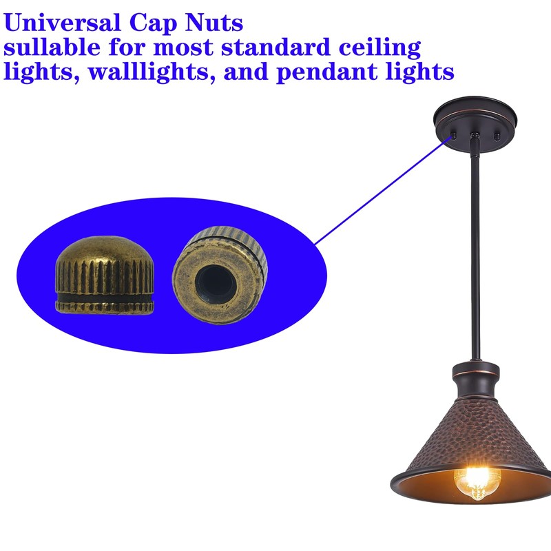 Screw Caps for Light Fixtures, Metal M4 Threaded Cap Nuts,