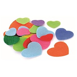 Glorex Heart Felt Ornaments, Multi-Color, 18.5 x 11.5 cm x 1.5 cm 80 Units