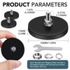DIYMAG Magnet 6PCS 1/4inch Screw Hole Strong Rubber Coated Magnets