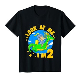 Kids 2 Years Old Birthday Boy Dragon & Knight - 2nd B-Day Party T-Shirt